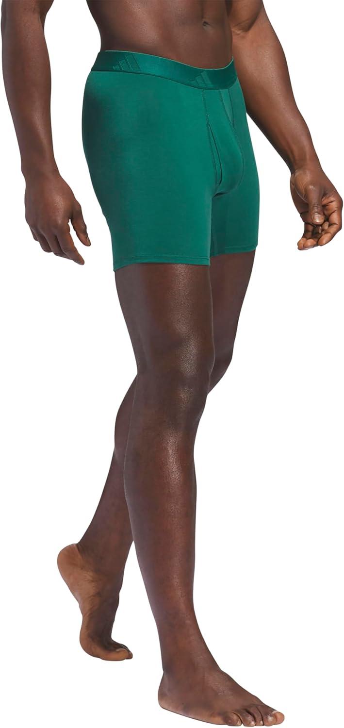 image:imageadidas Mens Luxe Underwear 3Pack Boxer Briefs or Trunks Premium Ultra Soft ComfortCollegiate GreenHeather Mgh Solid GreyBlackBoxer Brief