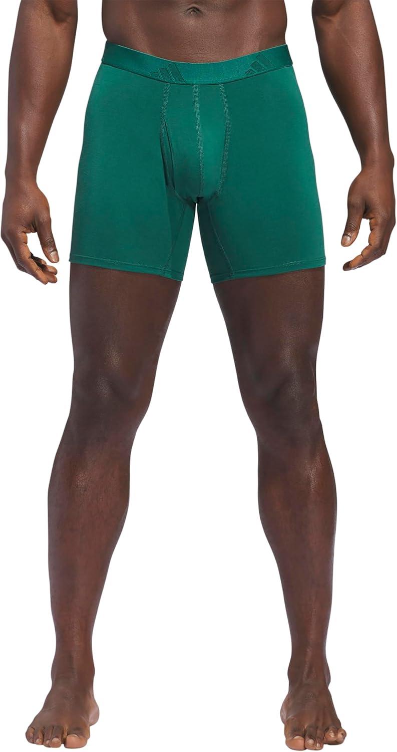 image:imageadidas Mens Luxe Underwear 3Pack Boxer Briefs or Trunks Premium Ultra Soft ComfortCollegiate GreenHeather Mgh Solid GreyBlackBoxer Brief