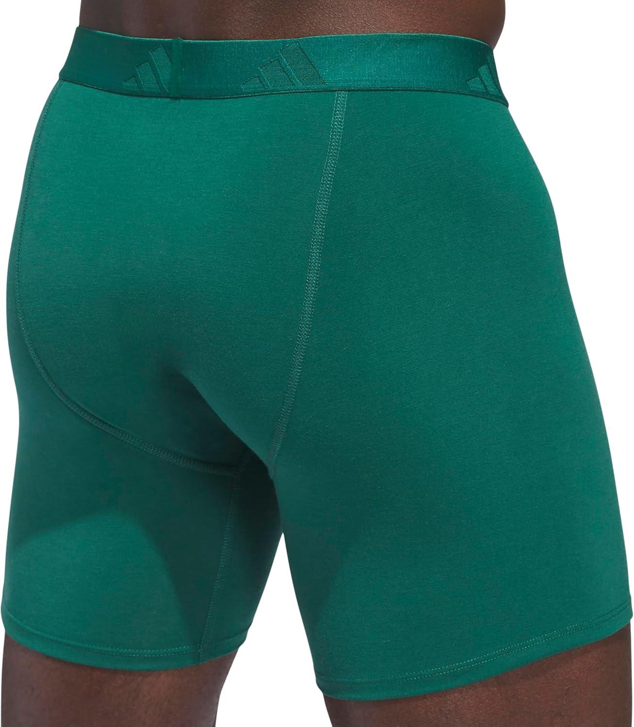 image:imageadidas Mens Luxe Underwear 3Pack Boxer Briefs or Trunks Premium Ultra Soft ComfortCollegiate GreenHeather Mgh Solid GreyBlackBoxer Brief