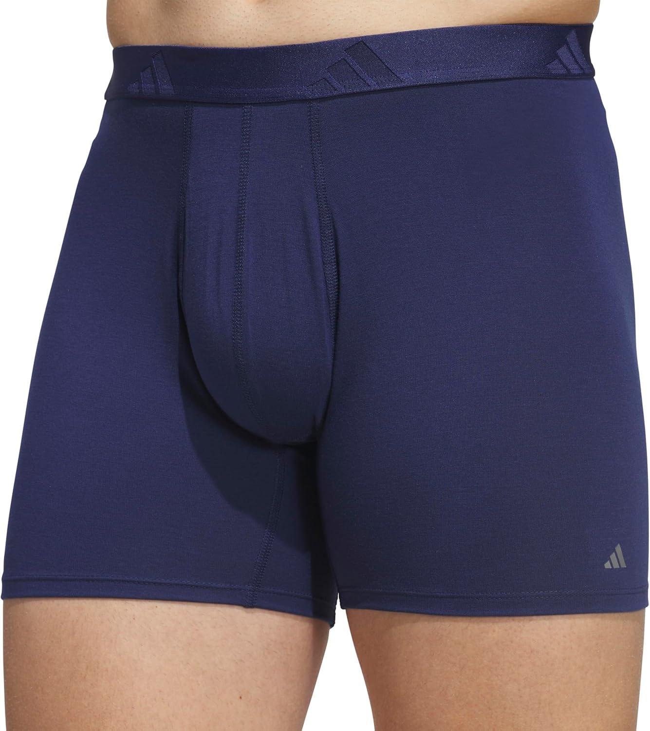 image:imageadidas Mens Luxe Underwear 3Pack Boxer Briefs or Trunks Premium Ultra Soft ComfortDark BlueHeather MaroonGreyBoxer Brief