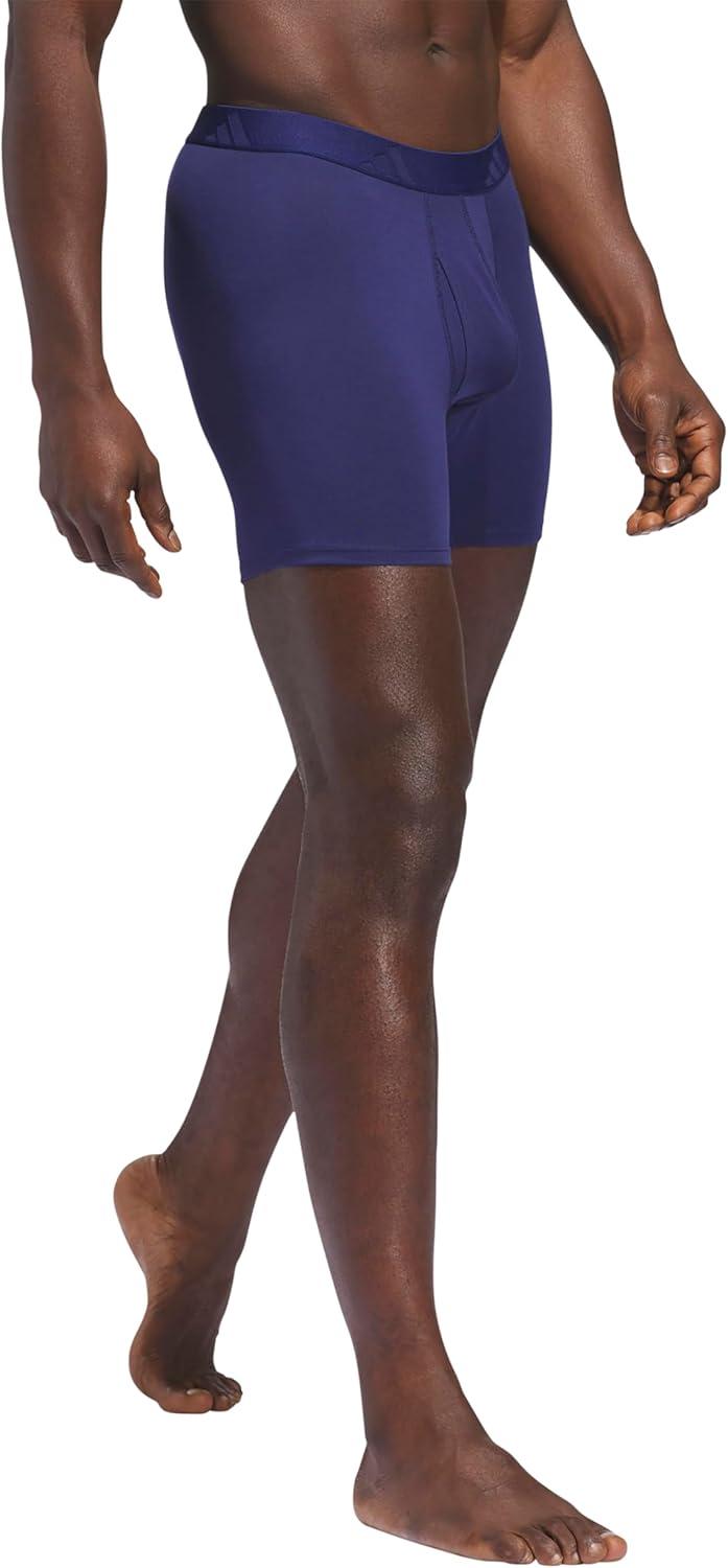 image:imageadidas Mens Luxe Underwear 3Pack Boxer Briefs or Trunks Premium Ultra Soft ComfortDark BlueHeather Team Royal BlueGreyBoxer Brief