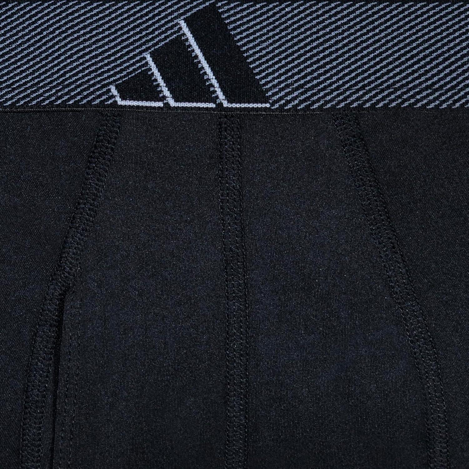 image:imageadidas Mens Microfiber Boxer Briefs 3Pack or 5Pack Performance Stretch MoistureWicking UnderwearGhost BlackonixOnix GreySemi Lucid Blue