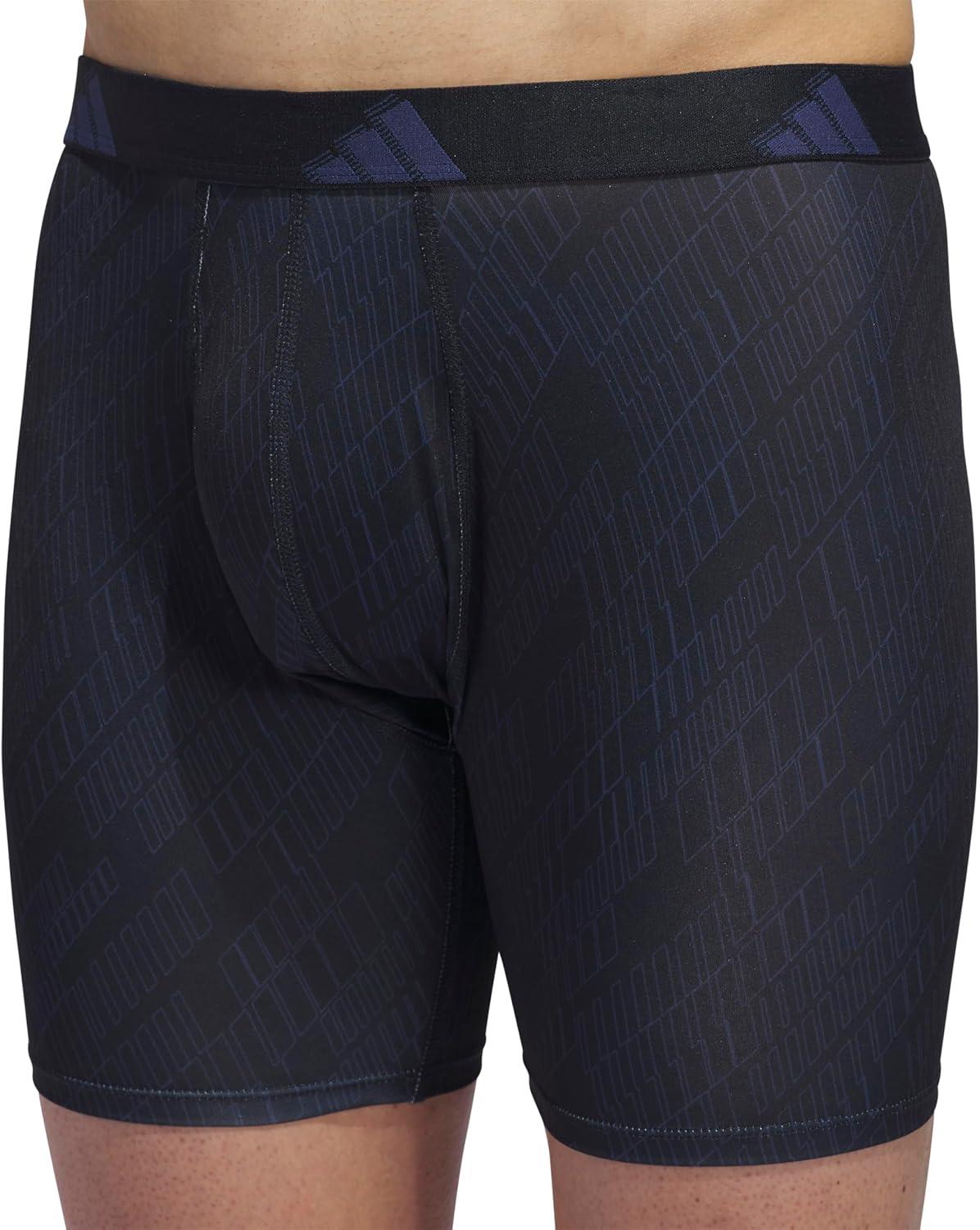 image:imageadidas Mens Microfiber Boxer Briefs 3Pack or 5Pack Performance Stretch MoistureWicking UnderwearGhost Legend Inktech IndigoCollegiate GreenGrey