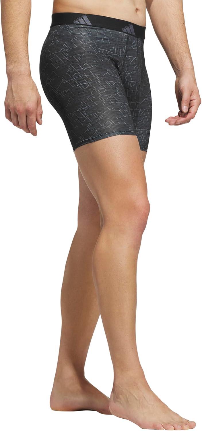 image:imageadidas Mens Microfiber Boxer Briefs 3Pack or 5Pack Performance Stretch MoistureWicking UnderwearPerformance Mirage Blacknight GreygreyPower PinkGrey Five