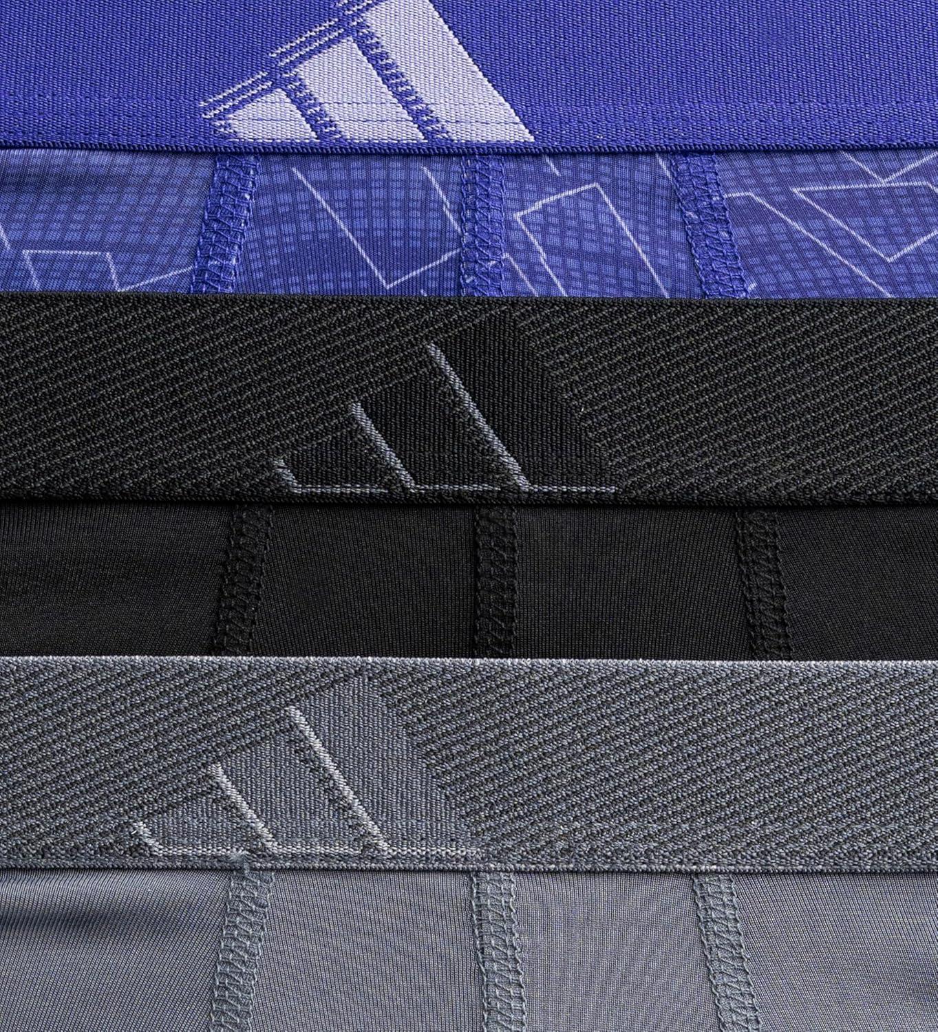 image:imageadidas Mens Microfiber Boxer Briefs 3Pack or 5Pack Performance Stretch MoistureWicking UnderwearPerformance Mirage Pure Purplesolar Purplelight PurpleBlackOnix Grey
