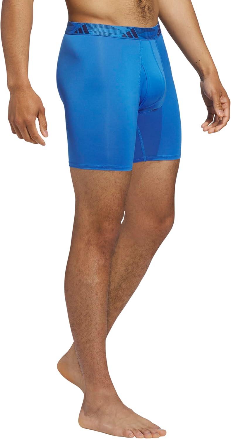 image:imageadidas Mens Microfiber Boxer Briefs 3Pack or 5Pack Performance Stretch MoistureWicking UnderwearRay BlueOnix GreyBlack