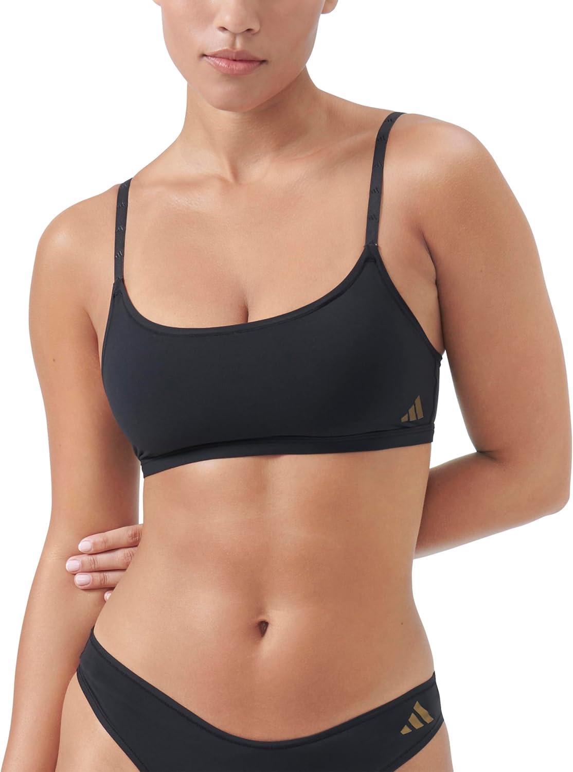 image:imageadidas Womens Active Micro Body Fit Scoop BraletteBlack