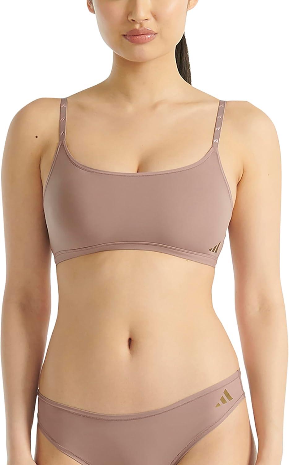 image:imageadidas Womens Active Micro Body Fit Scoop BraletteWonder Oxide