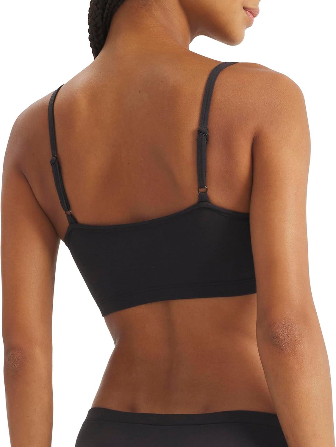 image:imageadidas Womens Active Modal Comfort Scoop BraletteBlackWhite