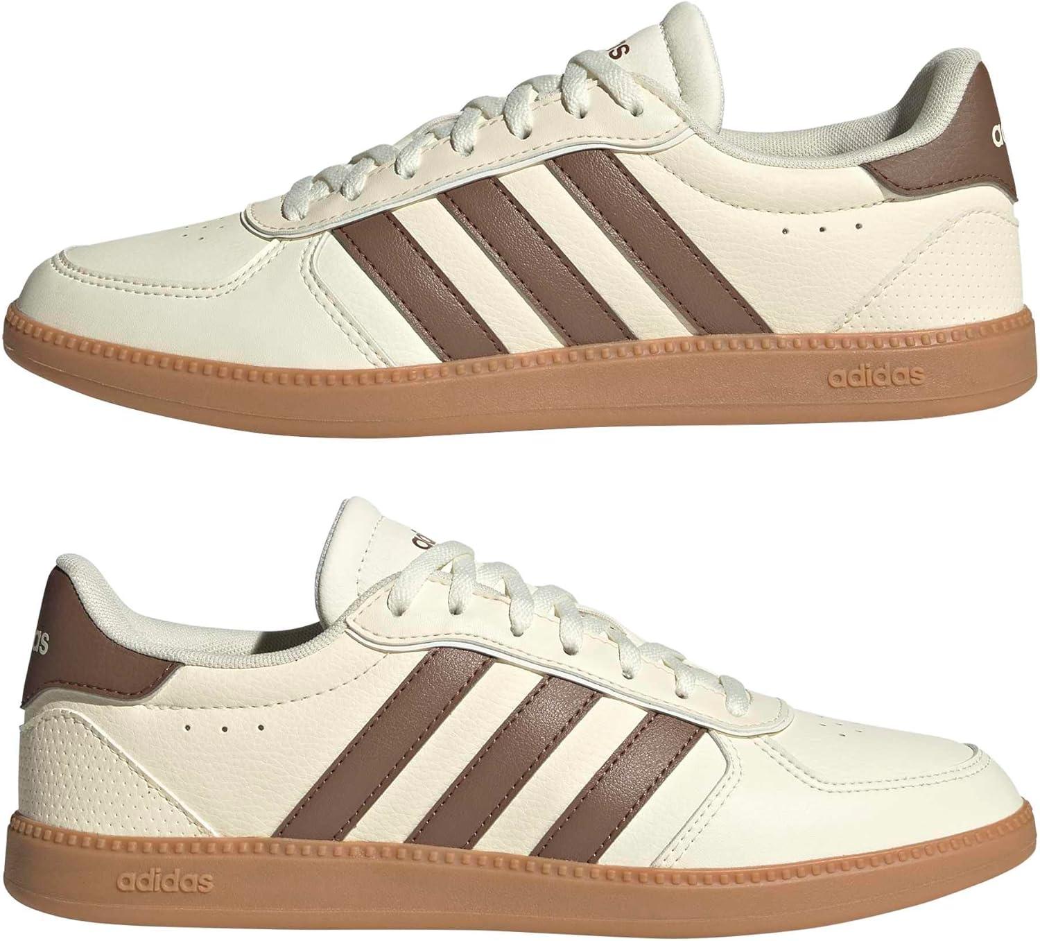 image:imageadidas Womens Breaknet Sleek SneakersCream WhitePreloved BrownGum