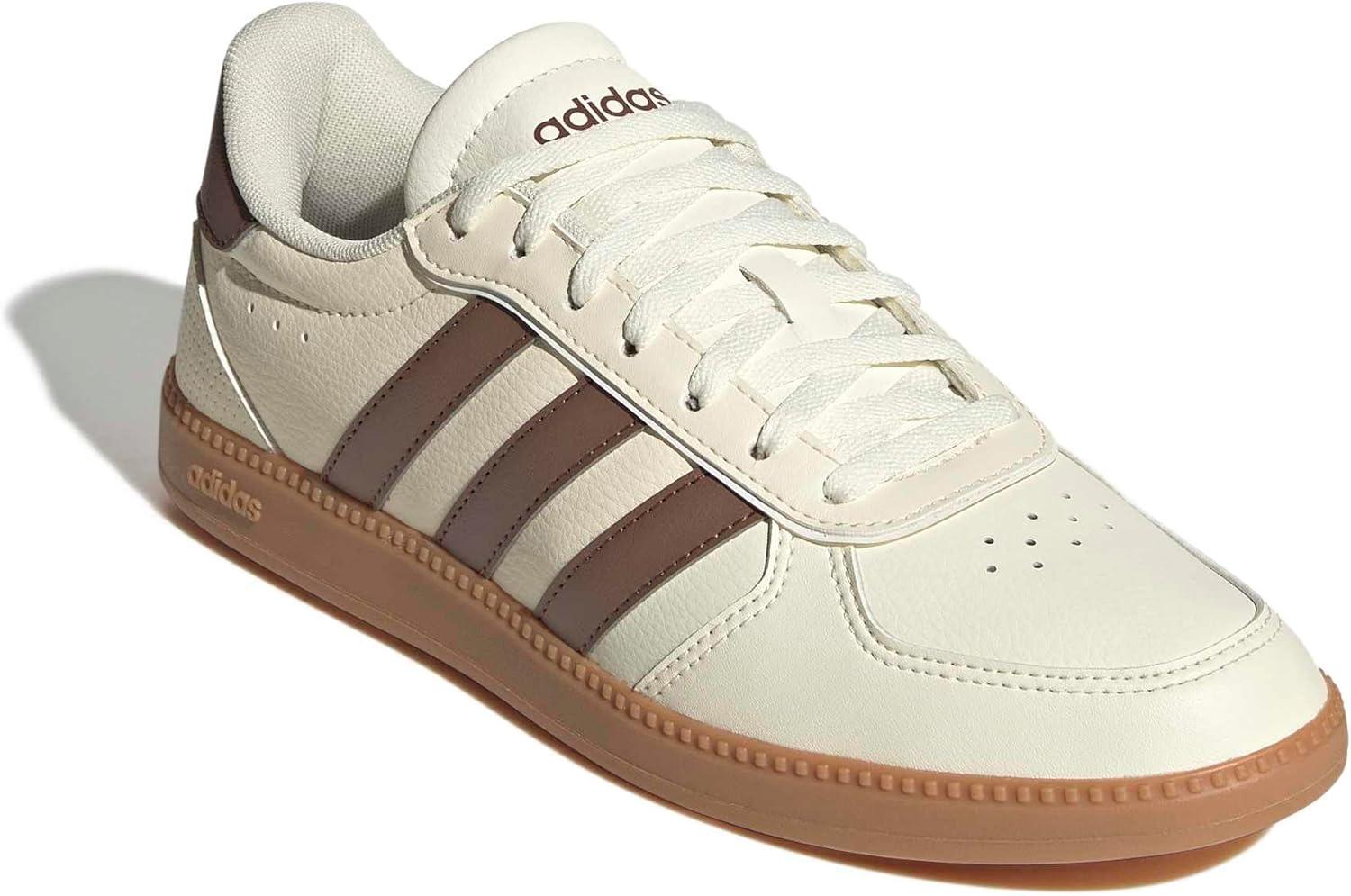 image:imageadidas Womens Breaknet Sleek SneakersCream WhitePreloved BrownGum