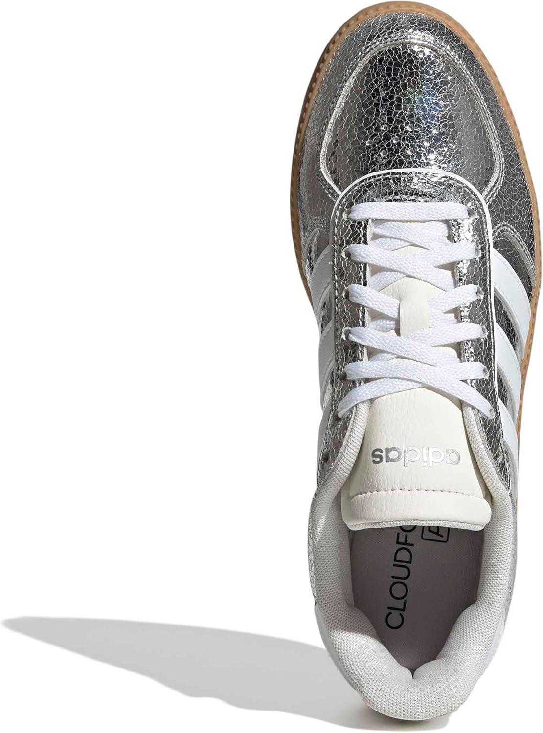 image:imageadidas Womens Breaknet Sleek SneakersSilver MetallicWhiteGum