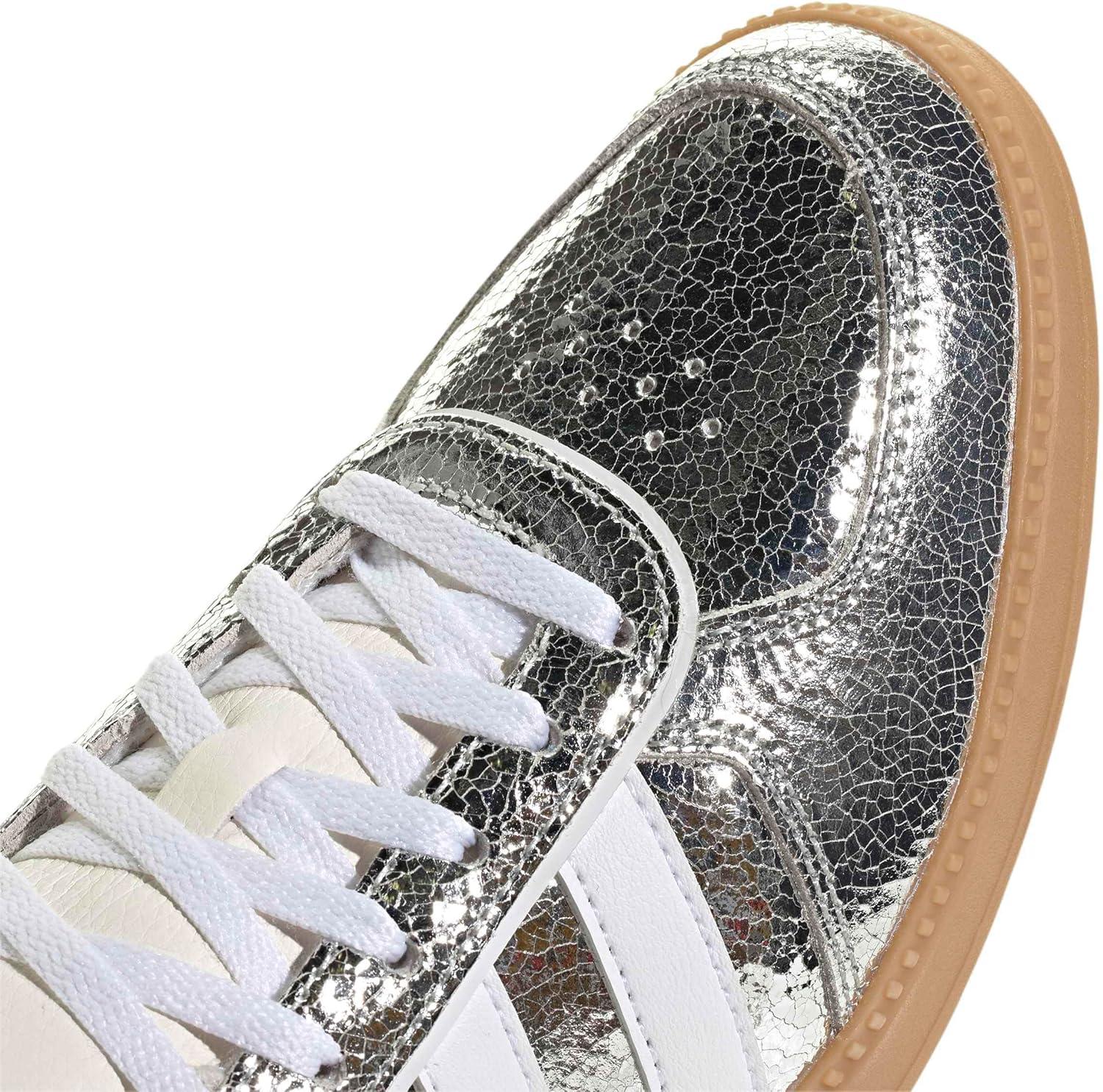 image:imageadidas Womens Breaknet Sleek SneakersSilver MetallicWhiteGum