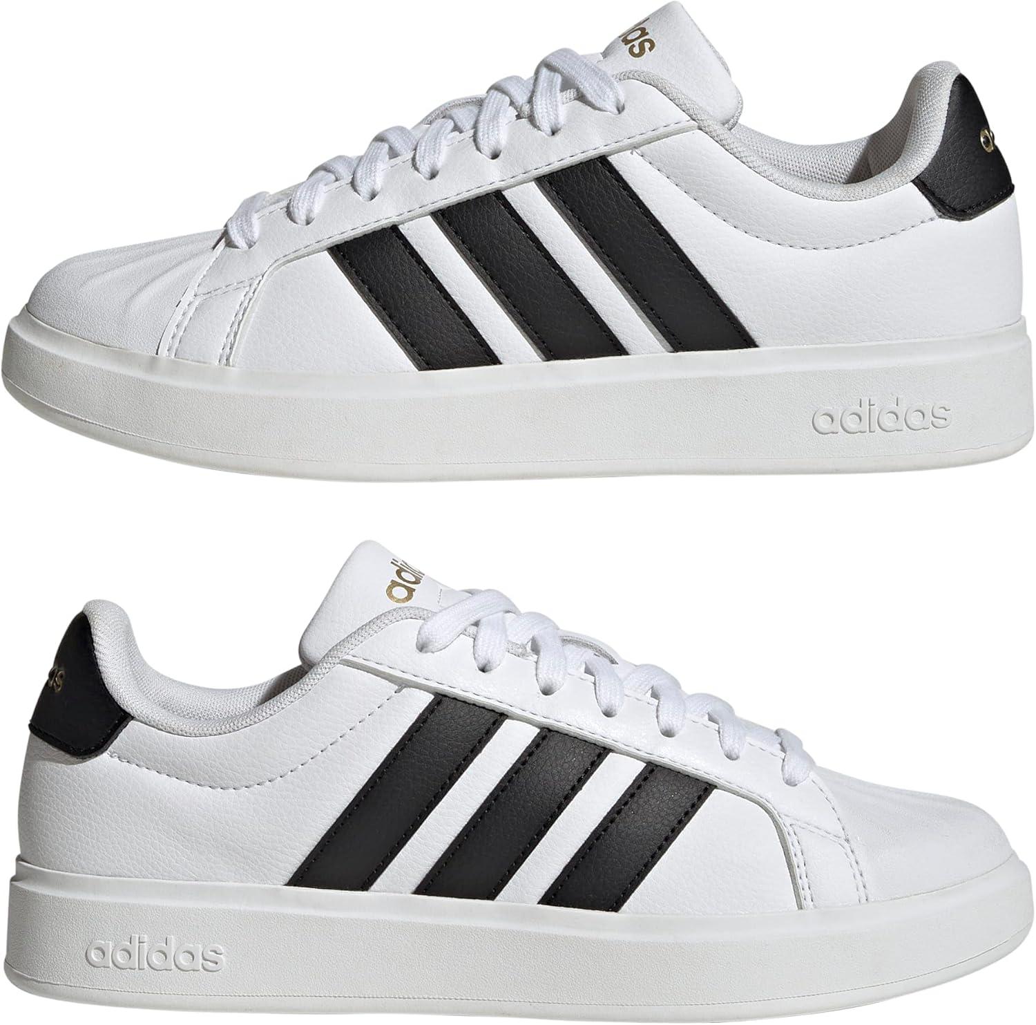 image:imageadidas Womens Streettalk Lace Up Sneakers Shoes Casual BlackFtwr White Core Black Gold Met