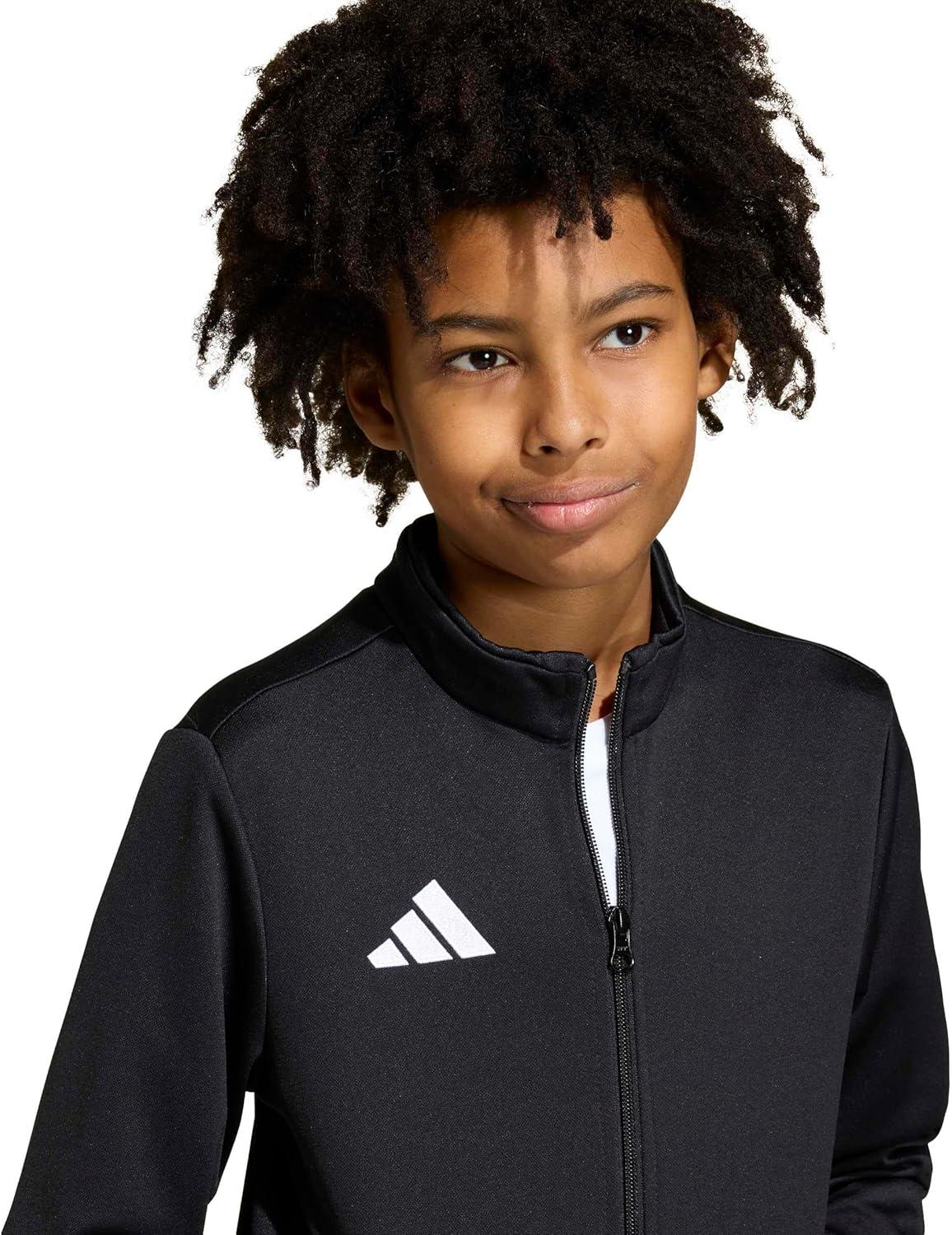 image:imageadidas boys Entrada 26 Track JacketBlackWhite