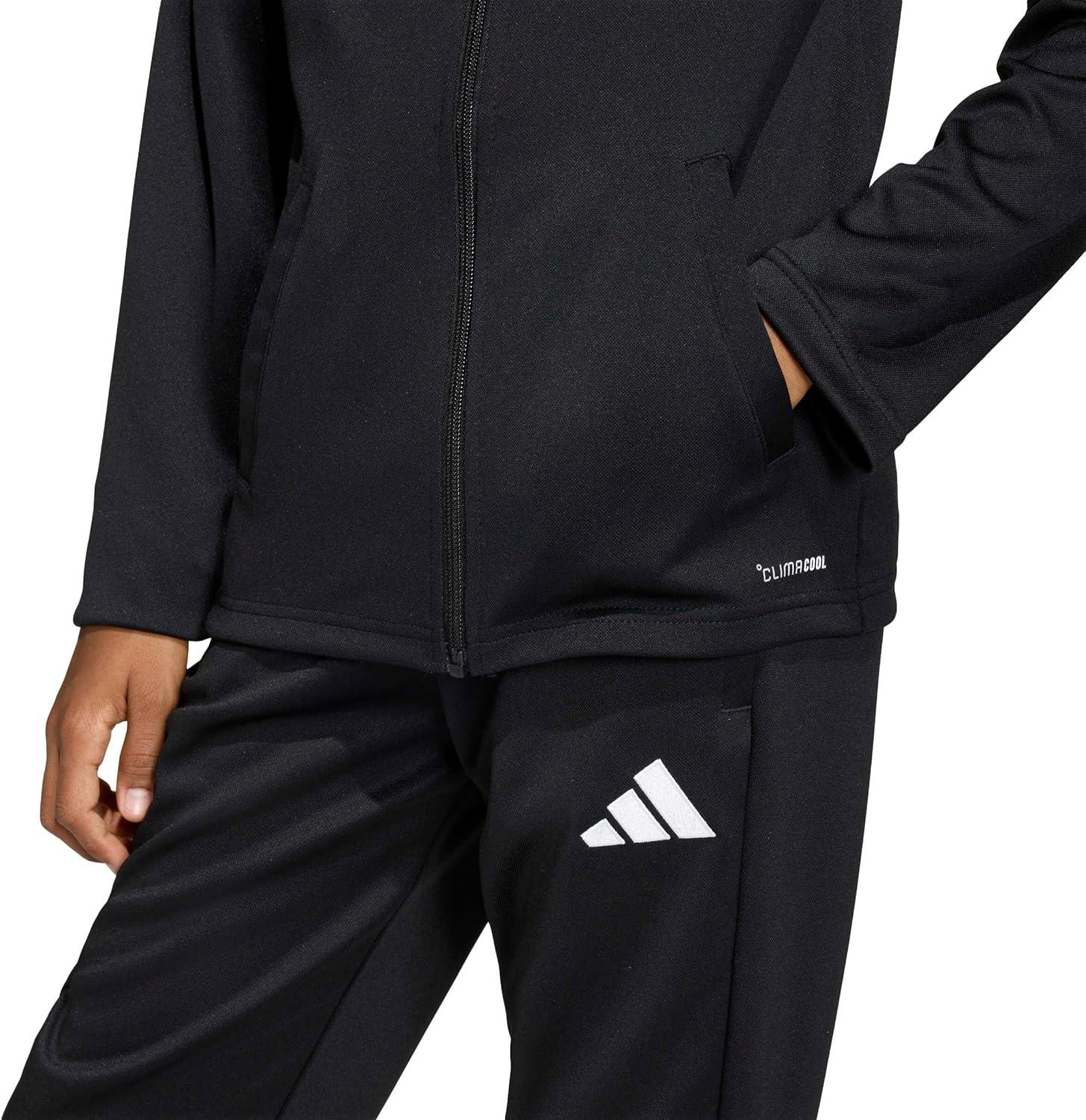 image:imageadidas boys Entrada 26 Track JacketBlackWhite