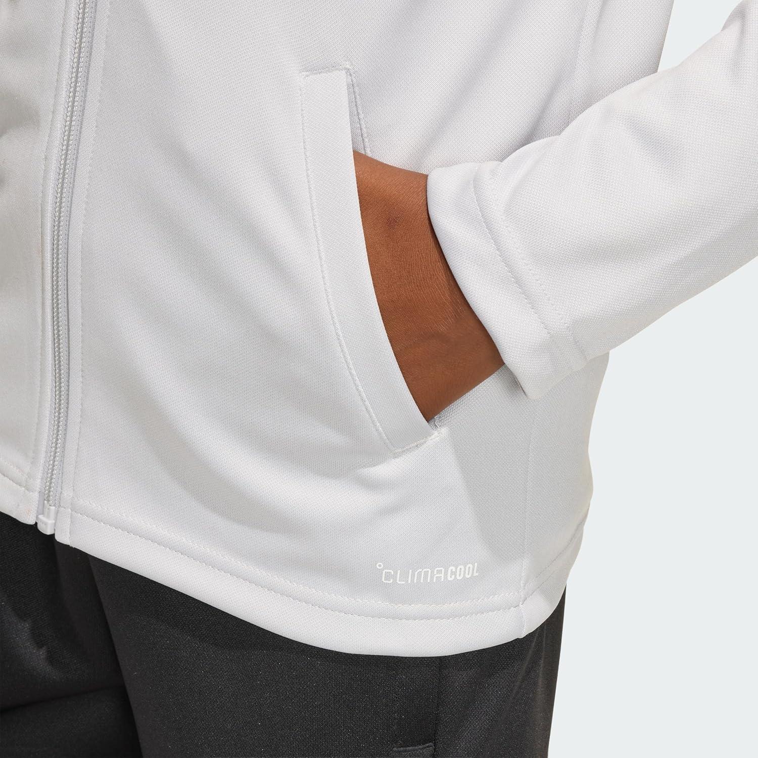 image:imageadidas boys Entrada 26 Track JacketTeam Light GreyWhite