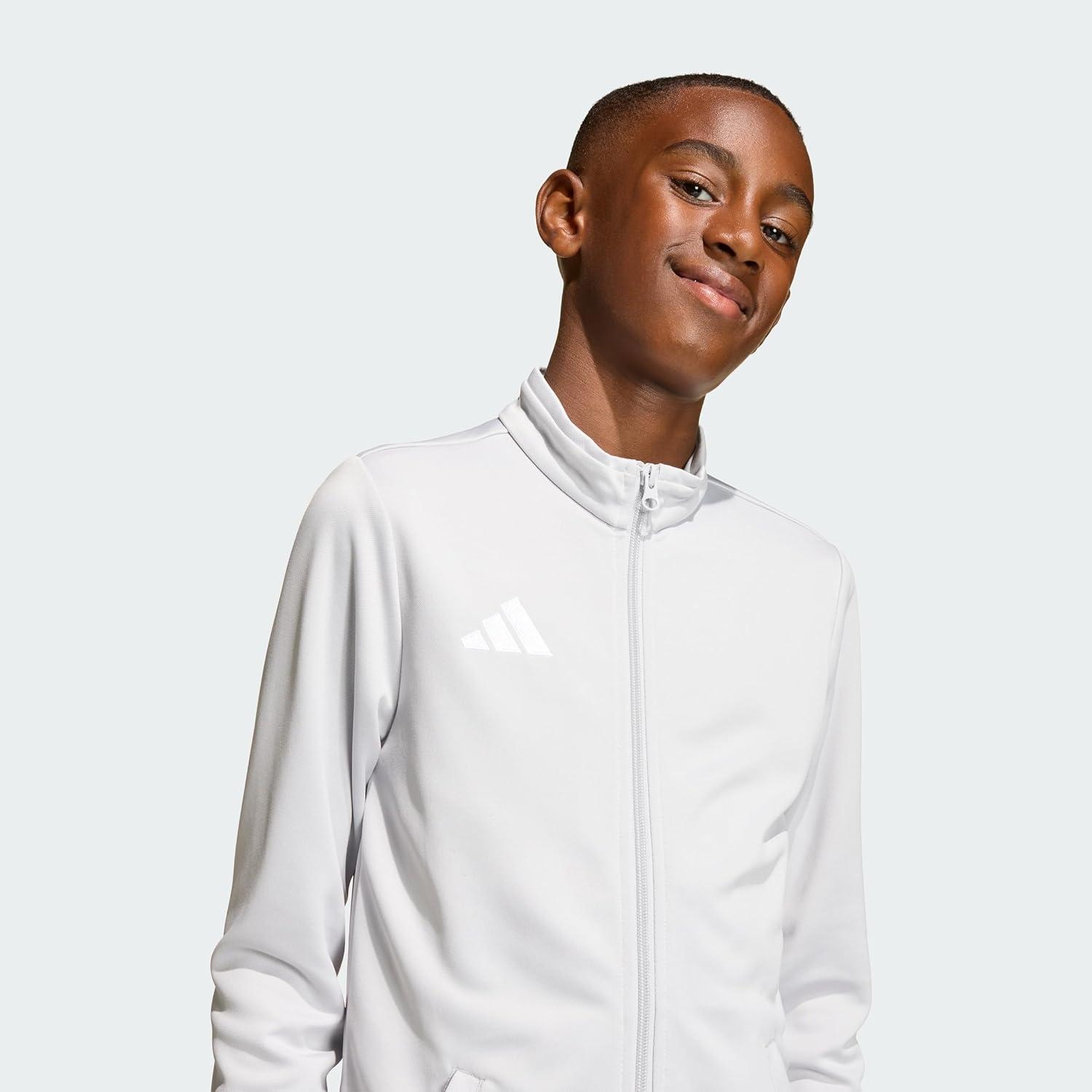 image:imageadidas boys Entrada 26 Track JacketTeam Light GreyWhite