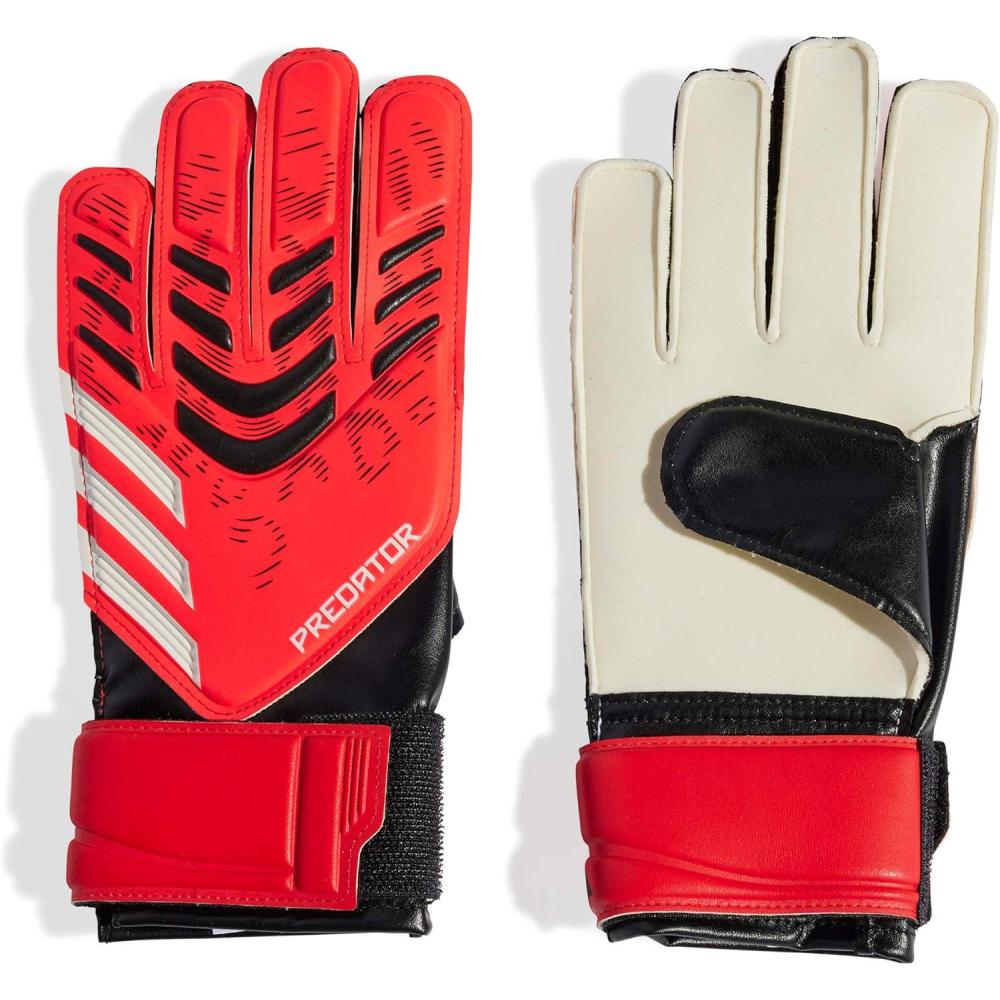 image:imageAdidas UnisexKids Training Predator Goalie Soccer GlovesBlackLucid RedWhite