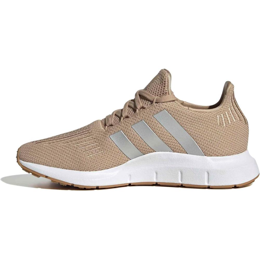 image:imageAdidas Womens Swift Run 10Warm SandstoneSilver MetallicWhite