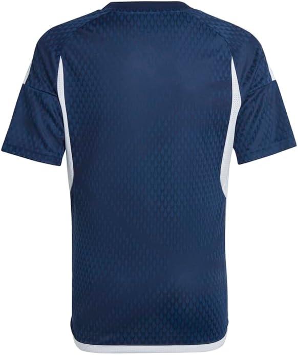 image:imageadidas Kids Boys Tiro23 Competition V Neck Short Sleeve Jersey Soccer Cleats Breathable GreyBlue