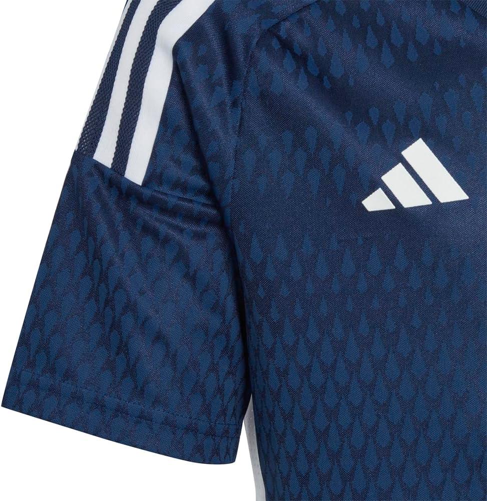 image:imageadidas Kids Boys Tiro23 Competition V Neck Short Sleeve Jersey Soccer Cleats Breathable GreyBlue