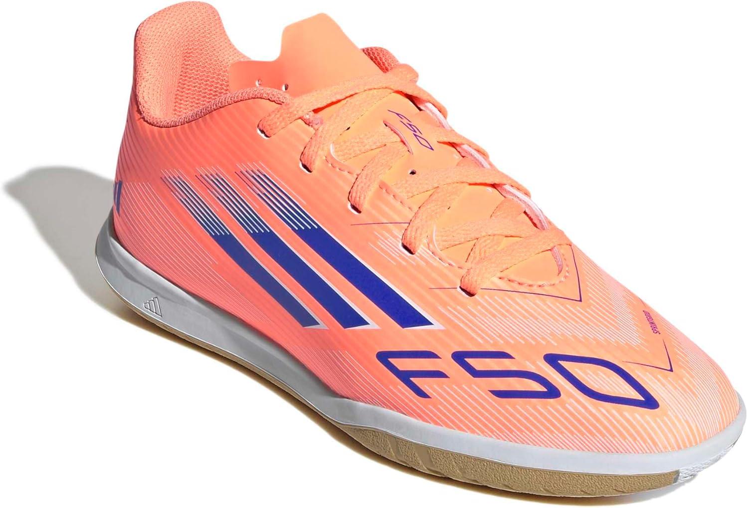 image:imageadidas Kids F50 Club IndoorBeam OrangeLucid BlueWhite