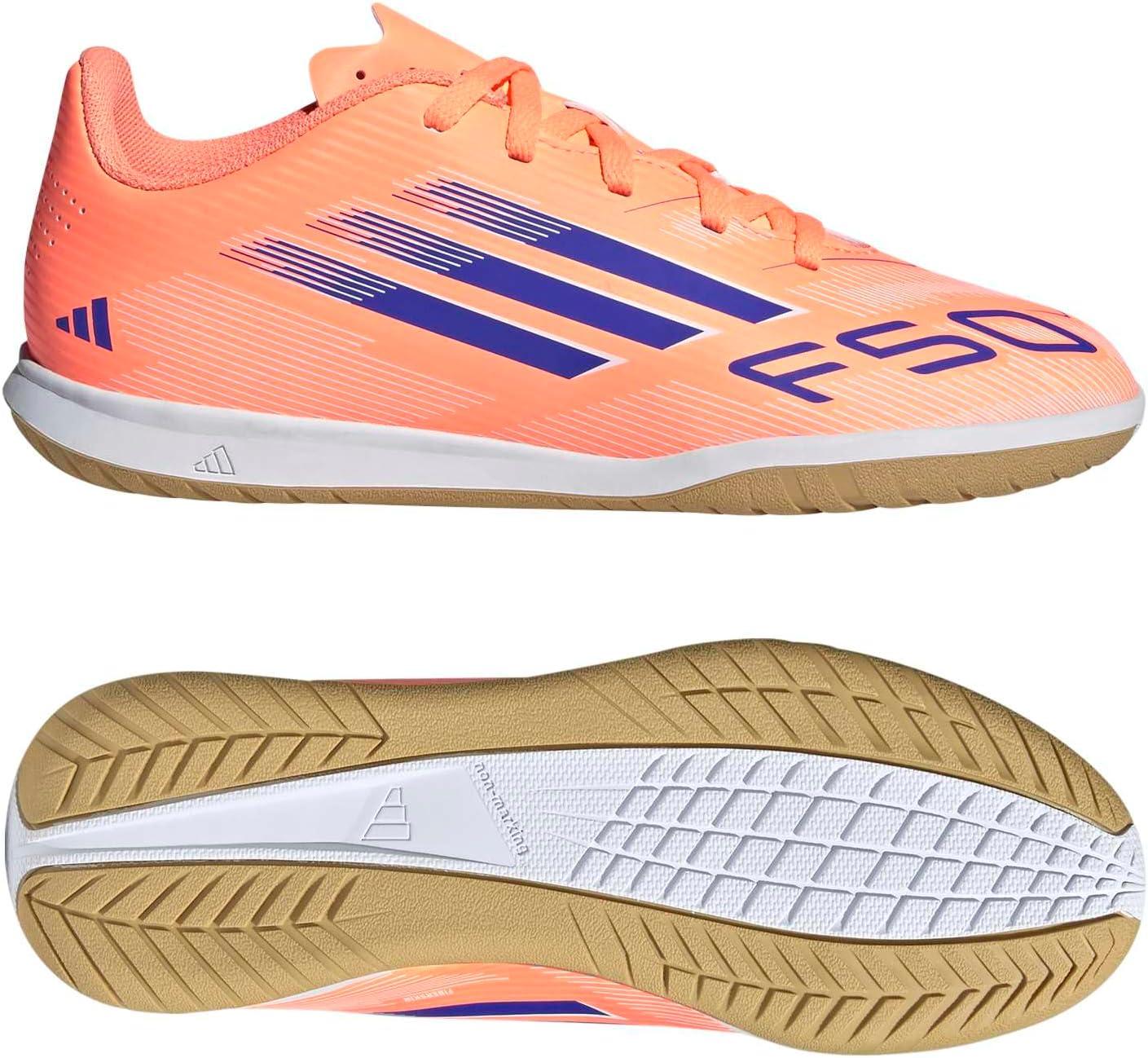 image:imageadidas Kids F50 Club IndoorBeam OrangeLucid BlueWhite