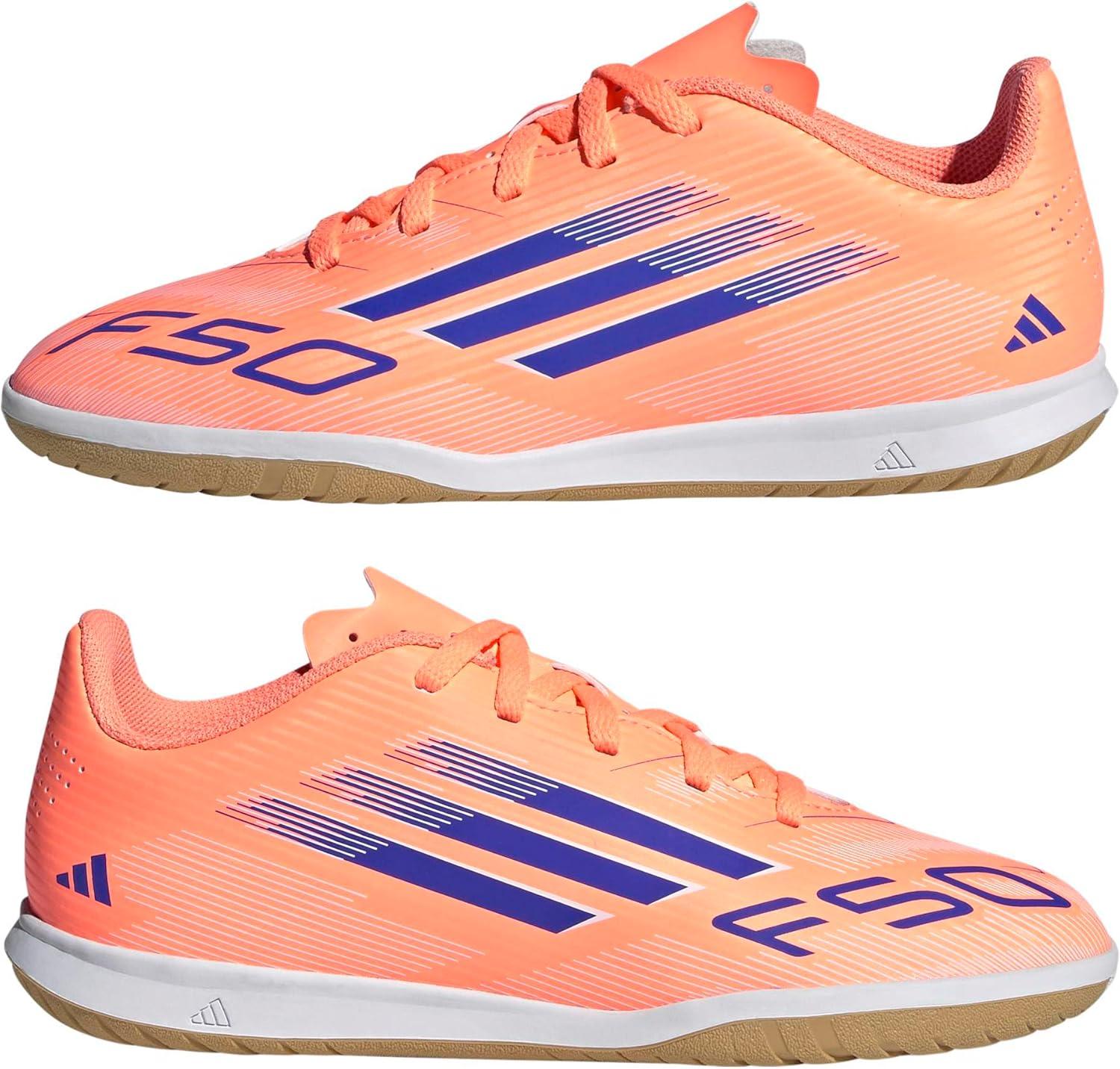 image:imageadidas Kids F50 Club IndoorBeam OrangeLucid BlueWhite