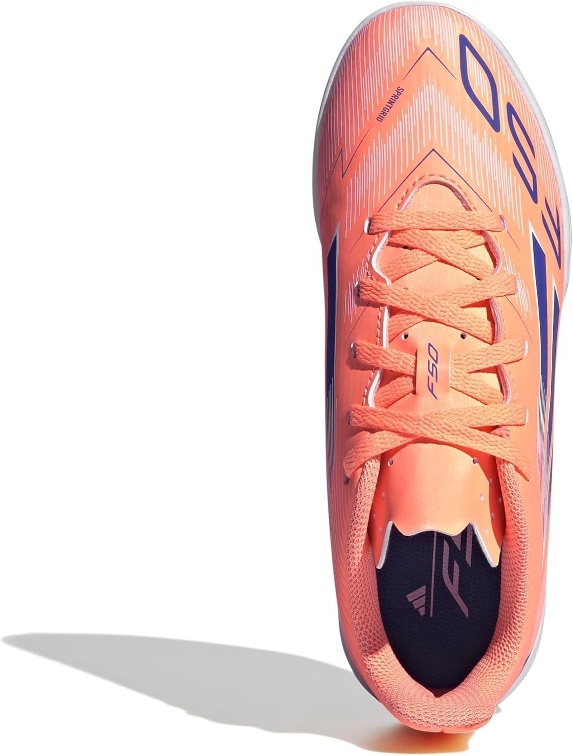 image:imageadidas Kids F50 Club IndoorBeam OrangeLucid BlueWhite