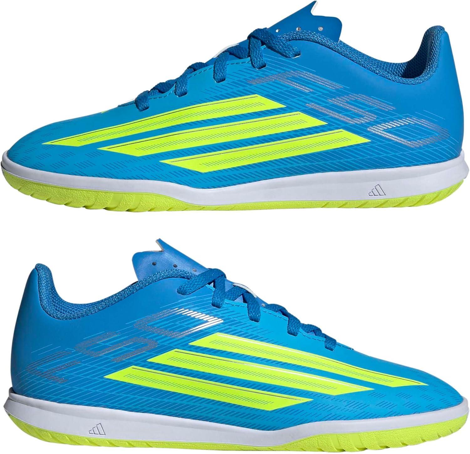 image:imageadidas Kids F50 Club IndoorLucid Ray BlueTeam Solar YellowLucid Aquamarine
