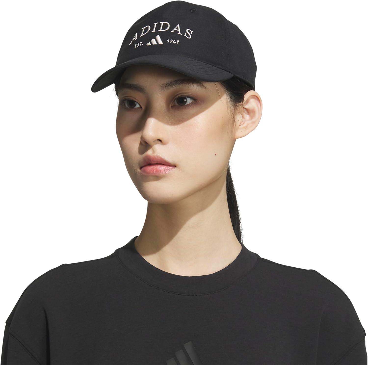 image:imageadidas Womens Sport Essentials Baseball Cap Athletic Relaxed Strapback HatBlackWonder Alumina Grey