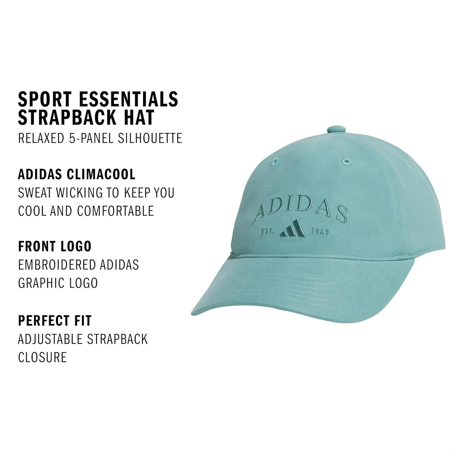 image:imageadidas Womens Sport Essentials Baseball Cap Athletic Relaxed Strapback HatPowder Teal GreenPreloved Teal Green