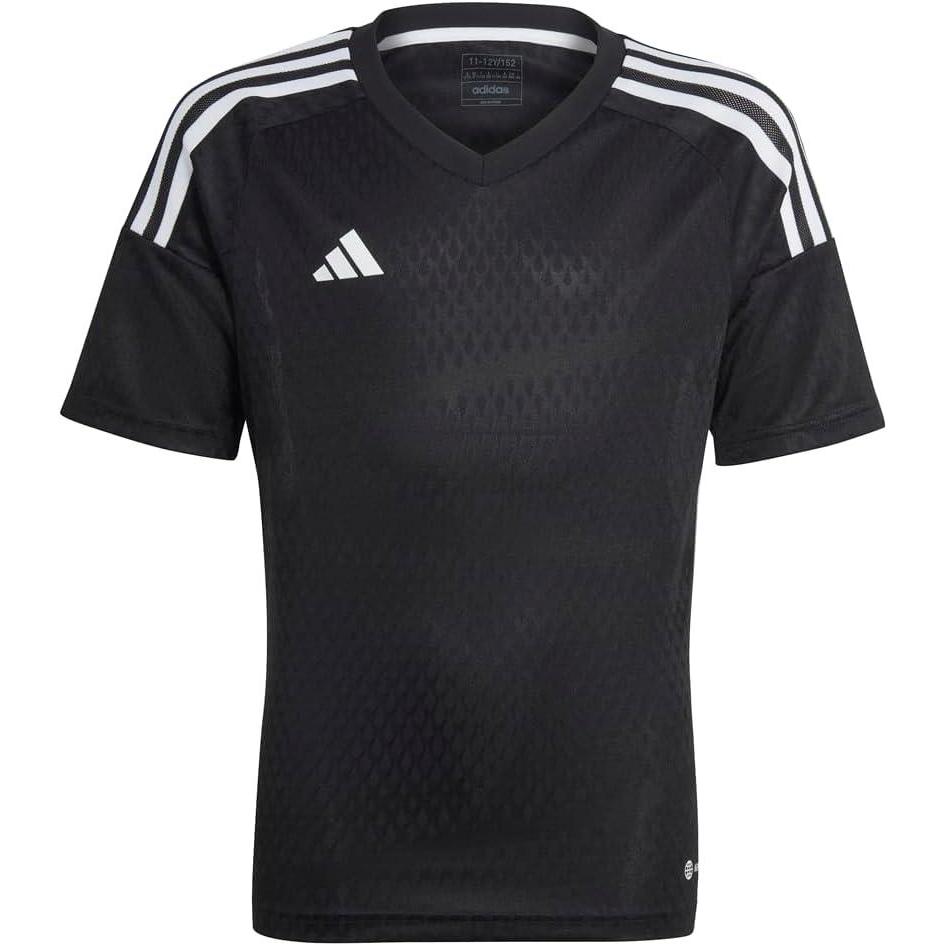 image:imageadidas Kids Boys Tiro23 Competition V Neck Short Sleeve Jersey Soccer Cleats Breathable GreyBlack