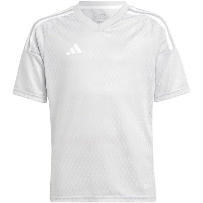 image:imageadidas Kids Boys Tiro23 Competition V Neck Short Sleeve Jersey Soccer Cleats Breathable GreyGrey