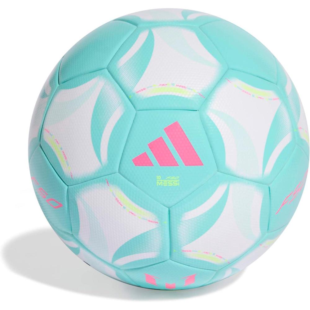image:imageadidas Messi League BallWhiteFlash AquaHalo MintLucid Pink