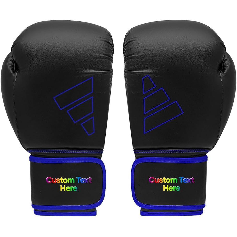 image:imageAdidas Custom Boxing Gloves  Hybrid 80  for Boxing Kickboxing MMA Bag Training amp Fitness  Custom Boxing Gloves for Gifts SouvenirsBlack Blue