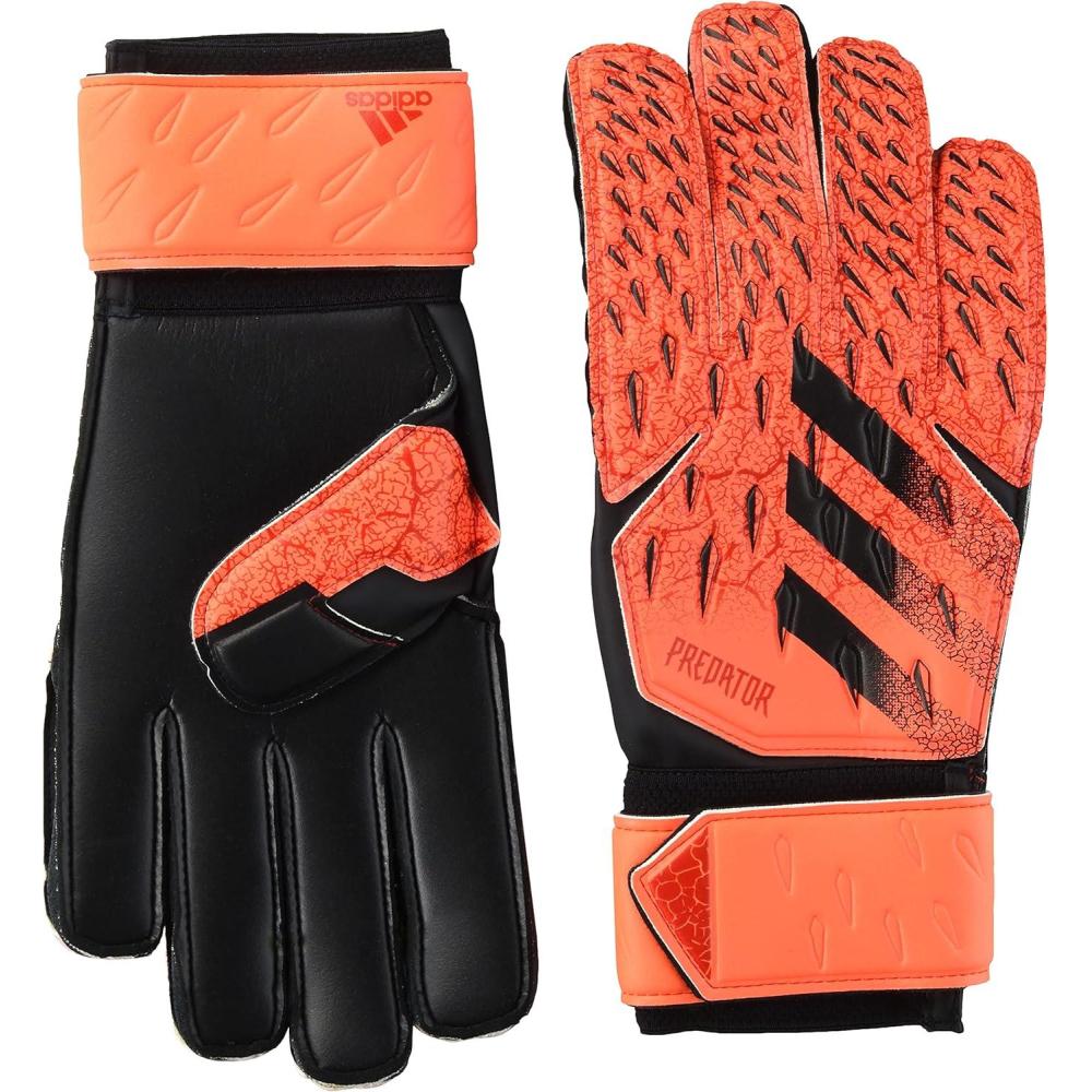 image:imageAdidas Predator Match Goalie Soccer Gloves UnisexAdultSolar RedRedBlack