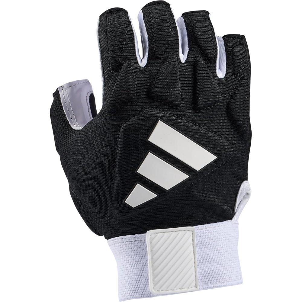 image:imageadidas Scorch Destroy 3 Half Finger Adult Lineman Glove BlackWhite Small