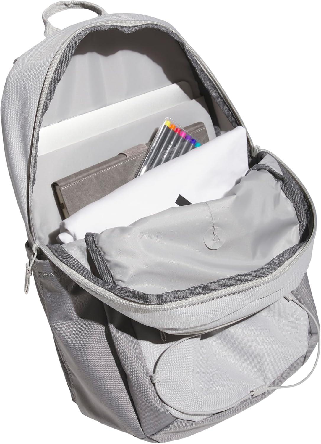 image:imageadidas Amplifier Backpack for Laptop School and Gym 28LGrey ThreeGrey TwoWhiteBungie