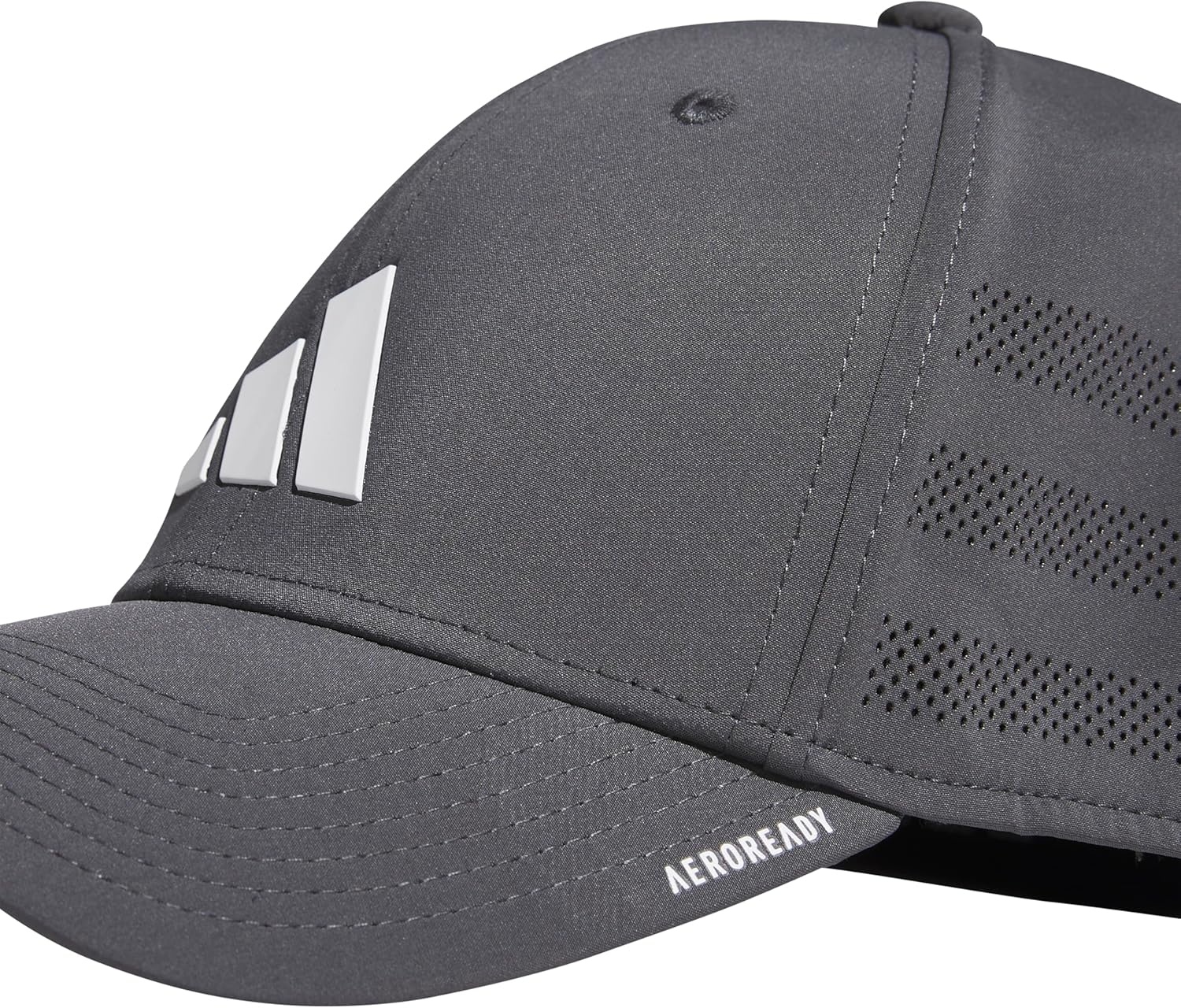 image:imageadidas Gameday Structured Stretch Fit Hat 40Grey SixWhite4