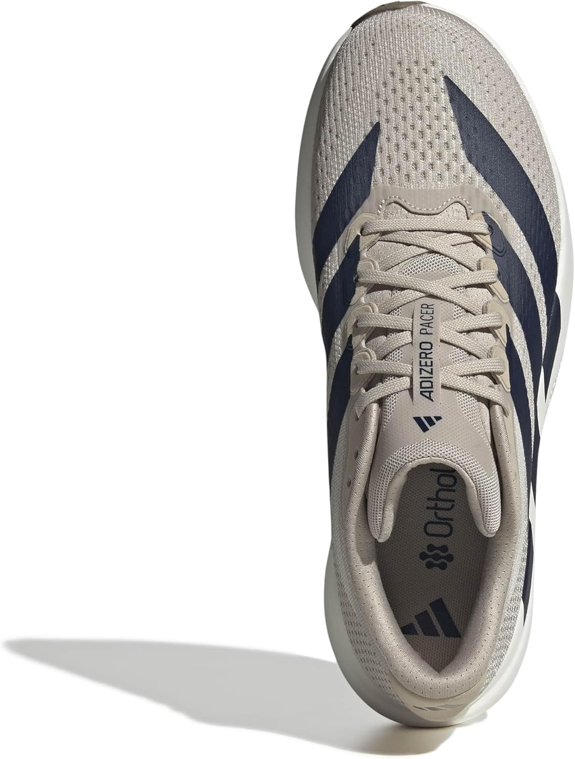 image:imageadidas Mens Adizero Pacer Running ShoeKhakiNight IndigoWhite