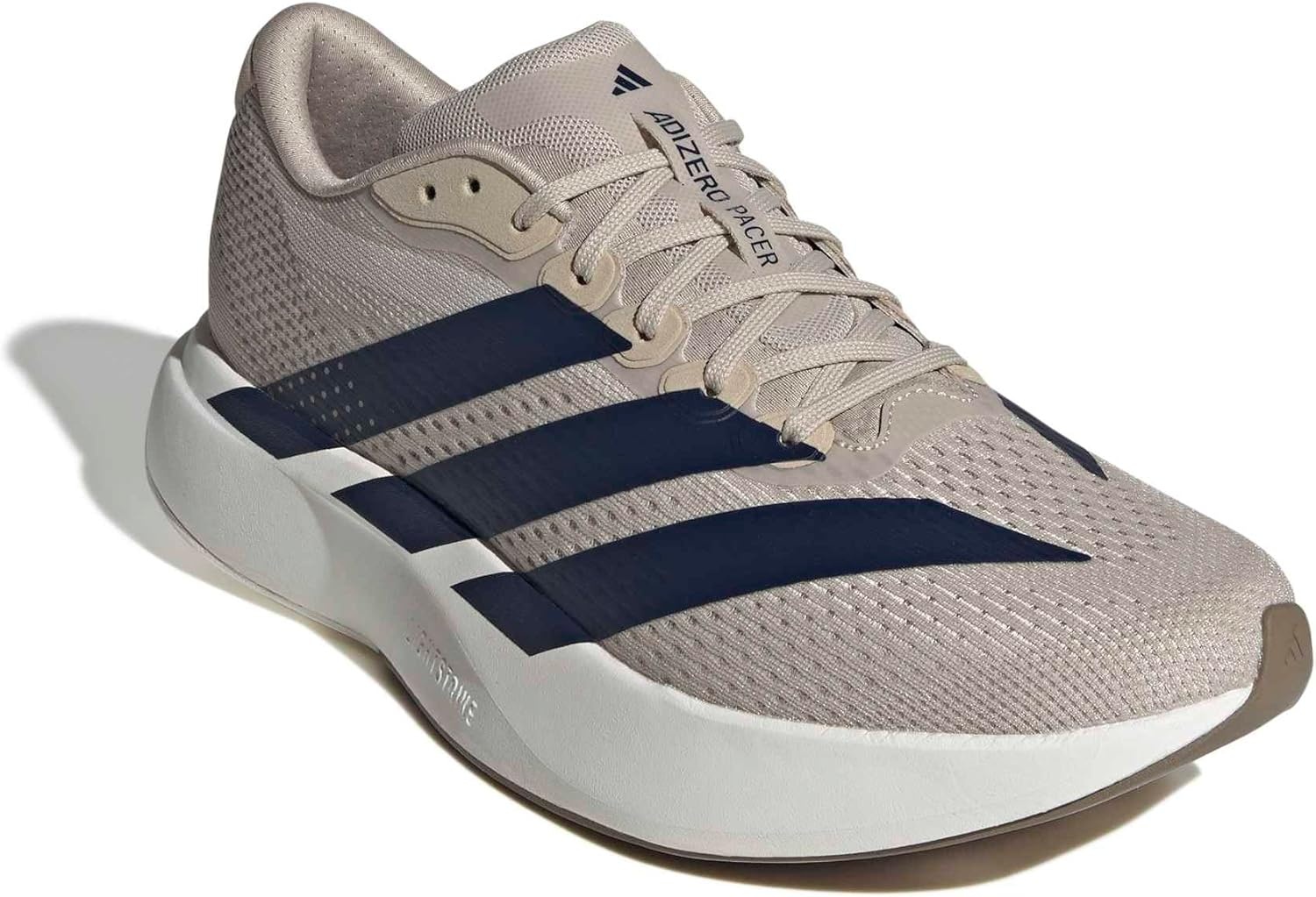image:imageadidas Mens Adizero Pacer Running ShoeKhakiNight IndigoWhite