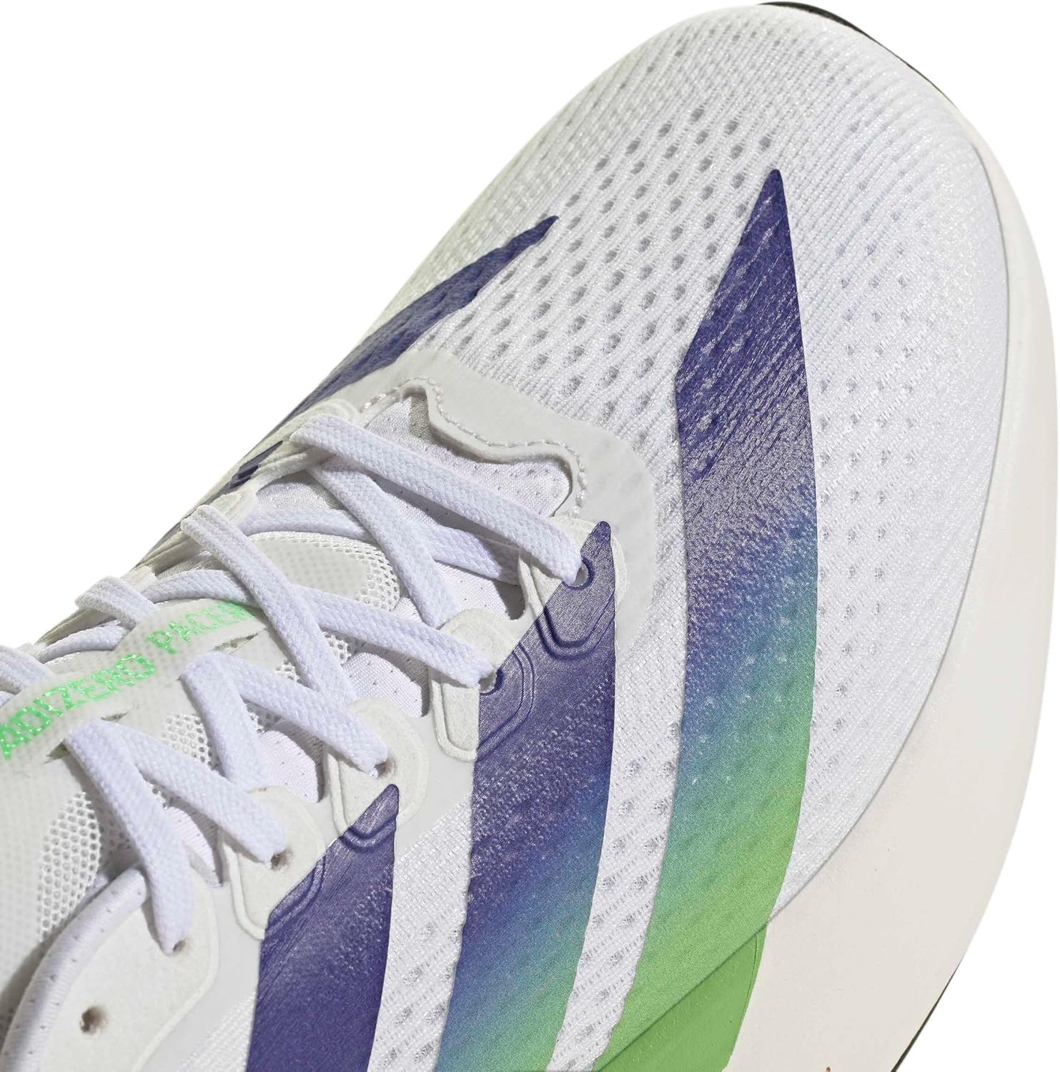 image:imageadidas Mens Adizero Pacer Running ShoeWhiteBeam GreenNight Flash