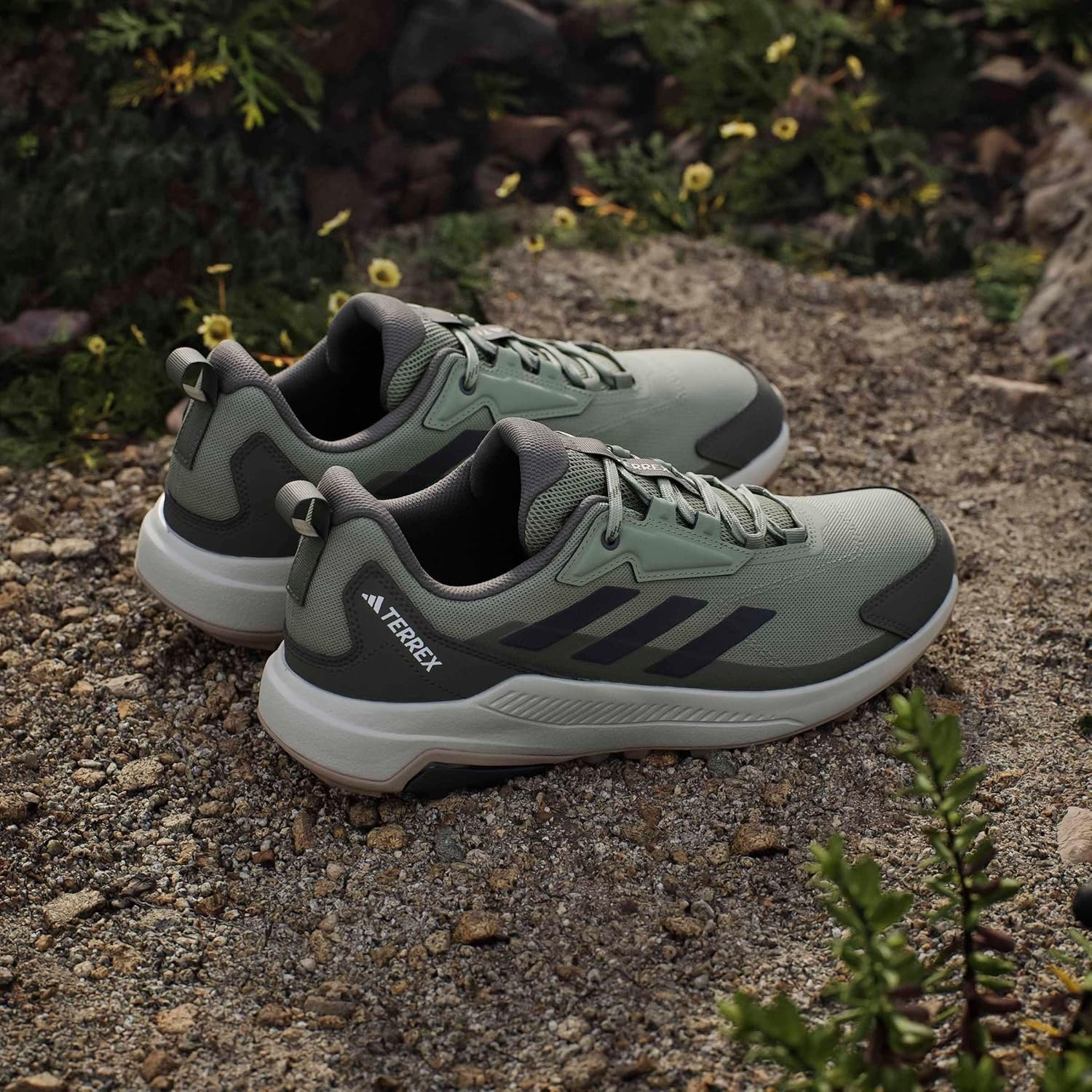 image:imageadidas Mens Terrex Anylander Hiking ShoesTent GreenCarbonOlive Strata