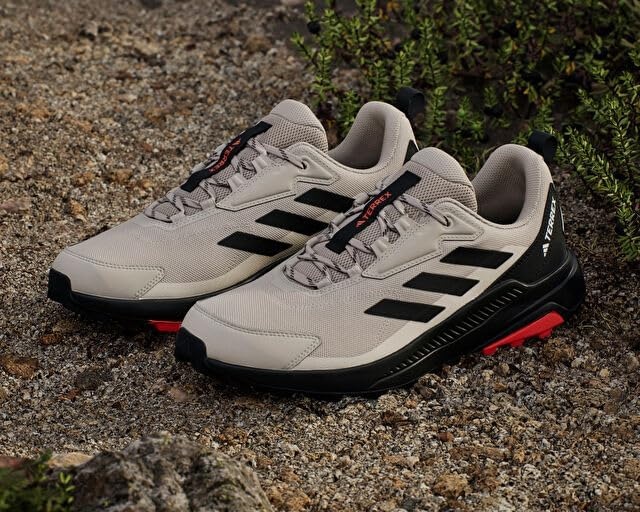 image:imageadidas Mens Terrex Anylander Hiking ShoesWonder BeigeCore BlackSemiimpact Orange Ih3545