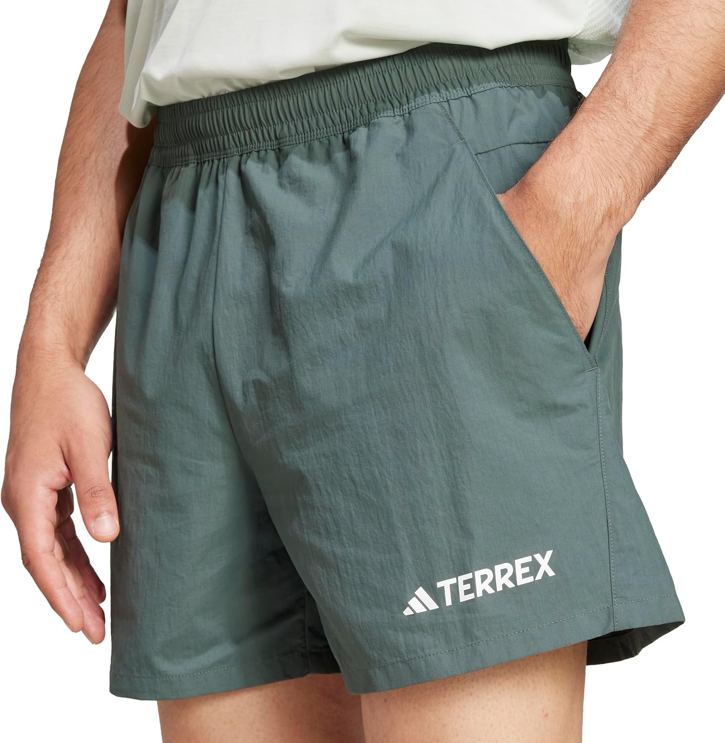 image:imageadidas Mens Terrex Multi Athletic Shorts Casual Bottoms Casual GreenIvy