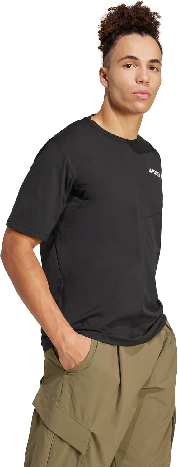 image:imageadidas Mens Terrex Multi Climacool Crew Neck Short Sleeve Athletic Casual Tops Casual BlueBlack