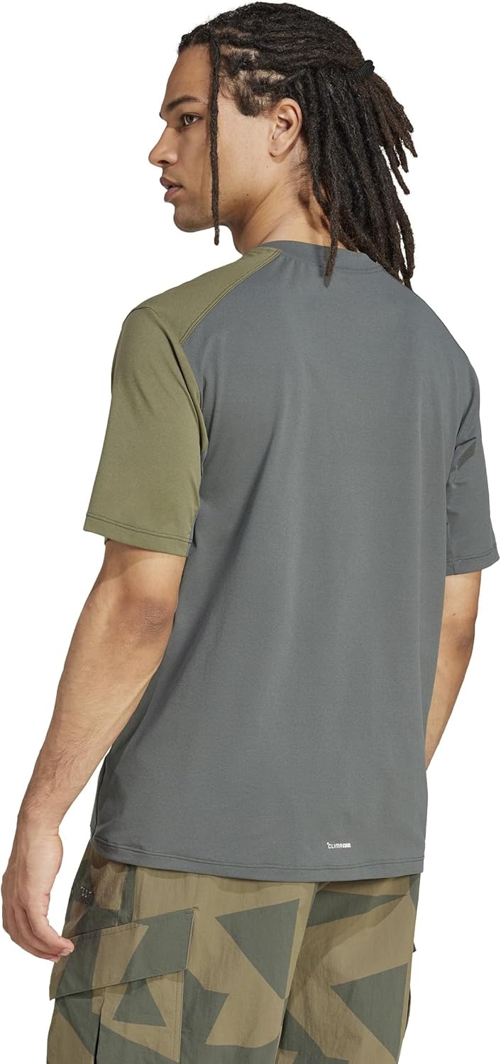 image:imageadidas Mens Terrex Multi Climacool Crew Neck Short Sleeve Athletic Casual Tops Casual BlueIvy