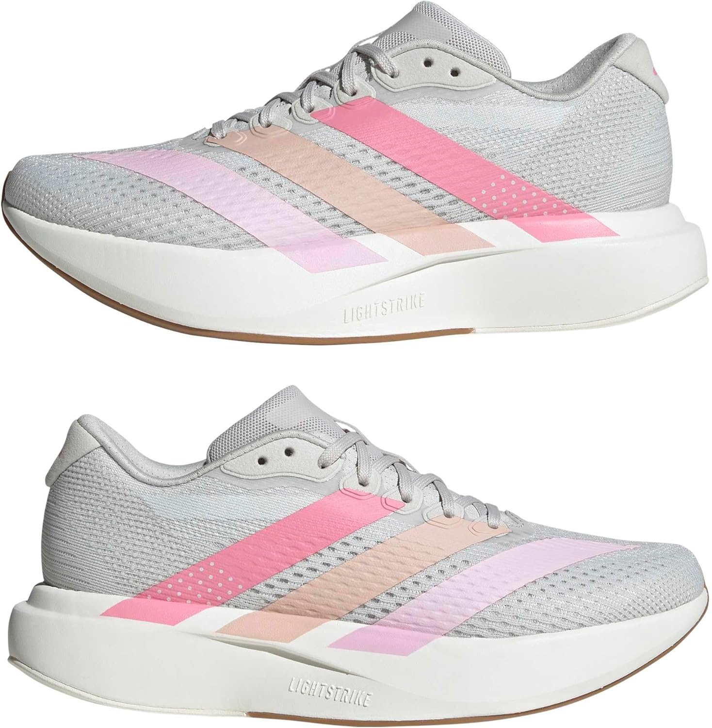 image:imageadidas Womens Adizero Pacer Running ShoeGreyBliss PinkWhite
